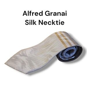 Vintage Alfred Granai 100% Silk Tie Made In Italy‎